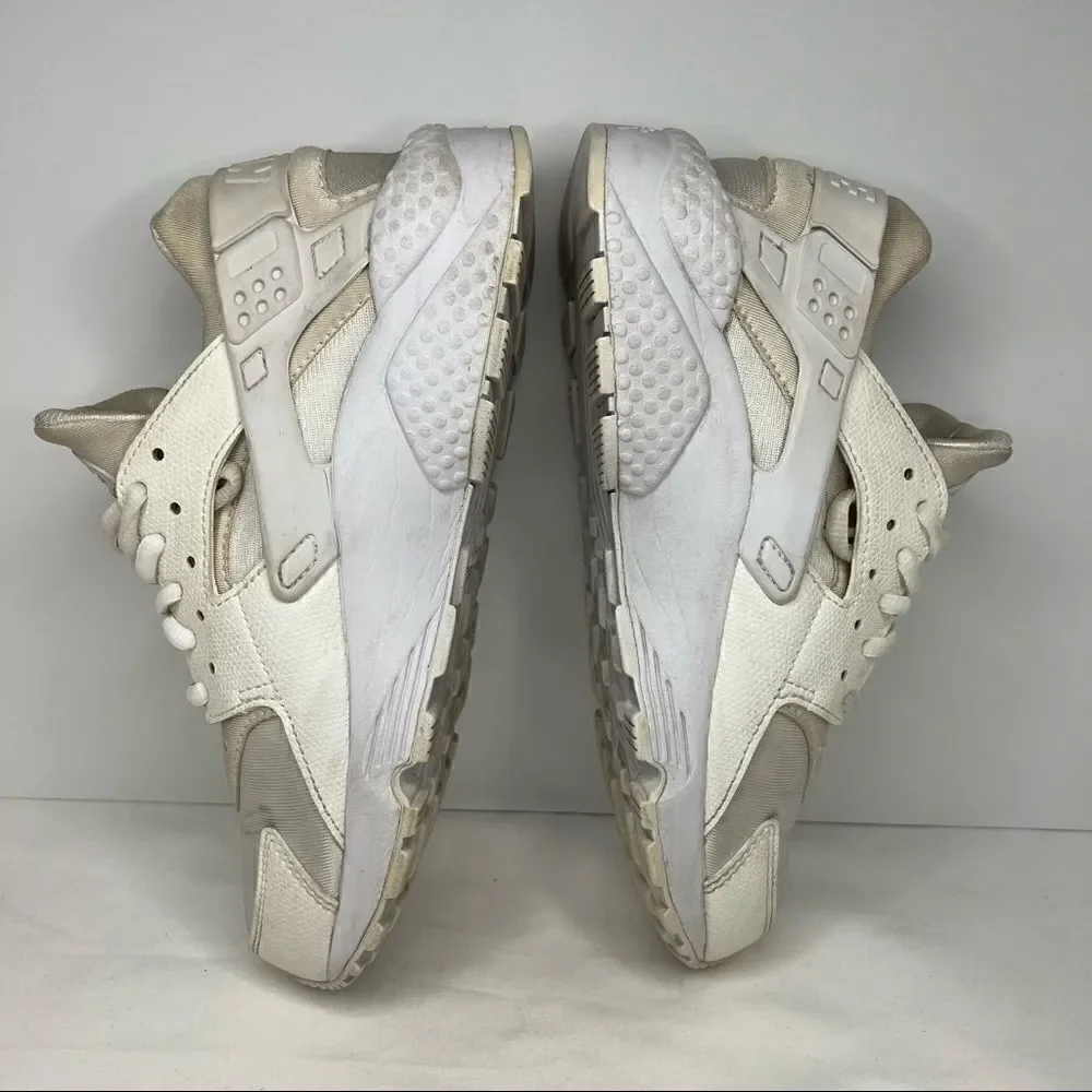 Nike Air Huarache Run Triple White 634835-108‎ Womens 6.5